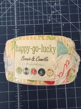 Moda Happy-Go-Lucky Fabric Roll Yellow Green Blue Cream